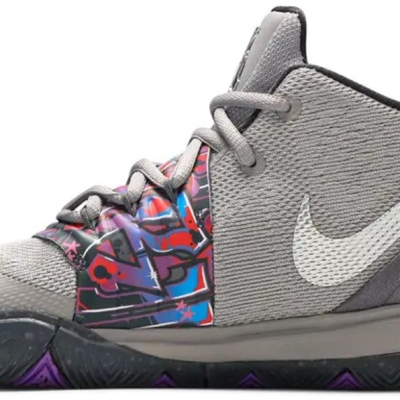 Nike Kyrie 5 Gray Graffiti (GS) - Picture 8 of 12